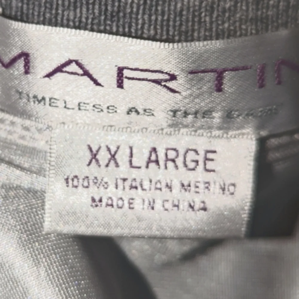 Martin Mens Gray 100% Merino Wool Fully Lined Sweater. .Size XXL